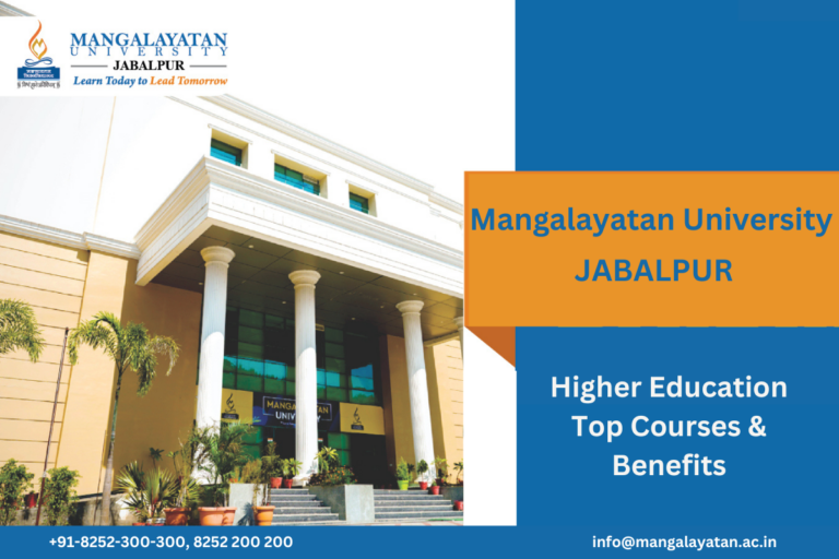 Mangalayatan University campus in Jabalpur showcasing its architecture and serene environment.